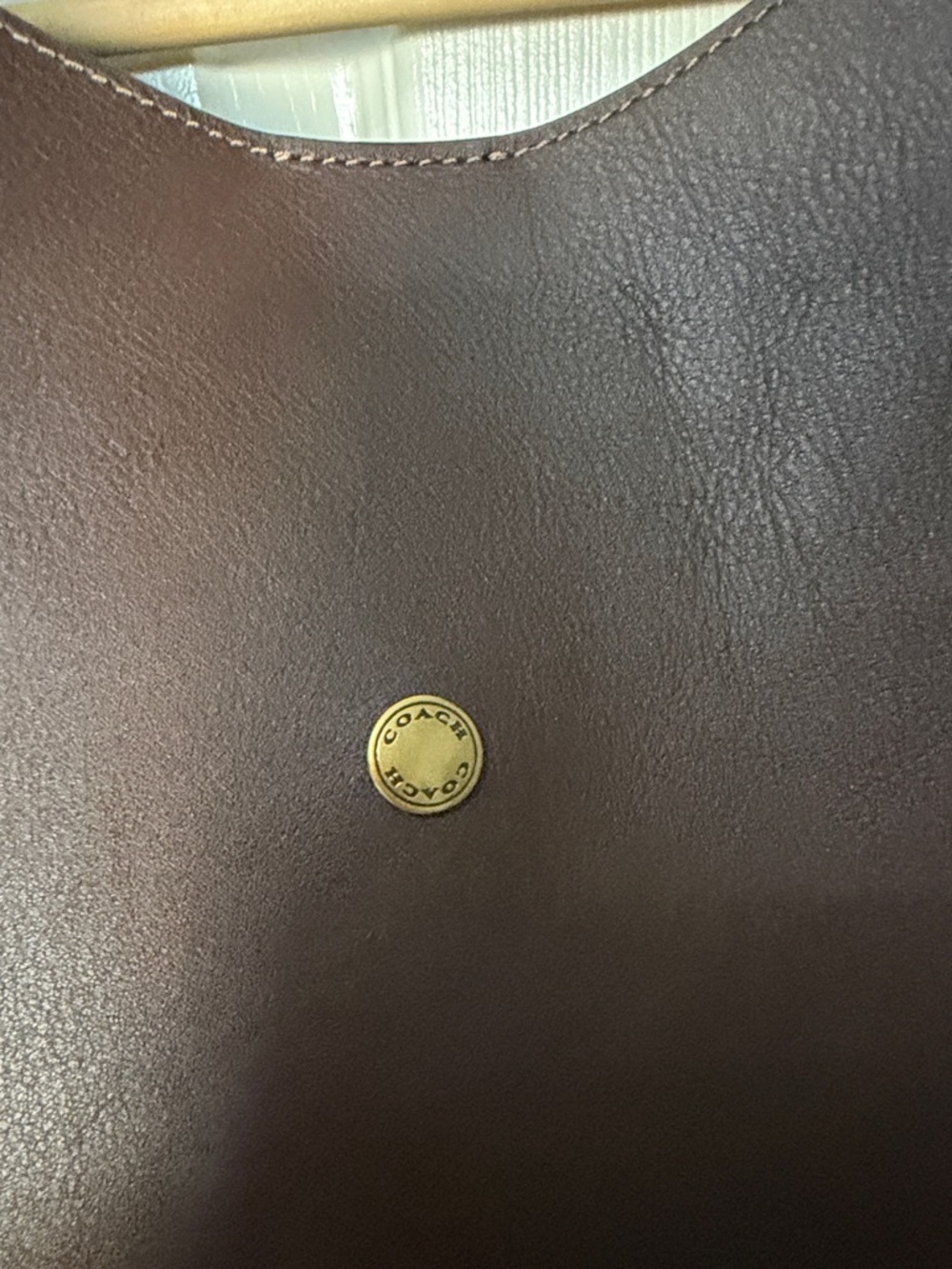 Coach Dark Brown Leather Tote - Picture 8 of 9